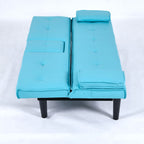 Foldable Sofa Bed with Cup Holder and Solid Wood Frame - Multiple Colors