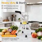Commercial French Fry Cutter with Replaceable Blades - Aluminum