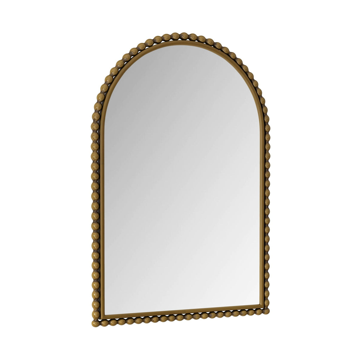 Vintage Iron Art Arch Mirror with Table & Wall Display Options - Gold or Pearl Silver