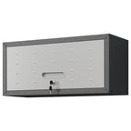 Heavy Duty Metal Wall Mounted Tool Storage Cabinet with Secure Locking - Black