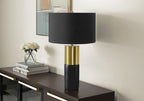 Contemporary Concrete Table Lamp with Adjustable Lighting - Black & Gold