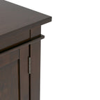 Solid Wood TV Media Stand with Ample Storage - Dark Brown