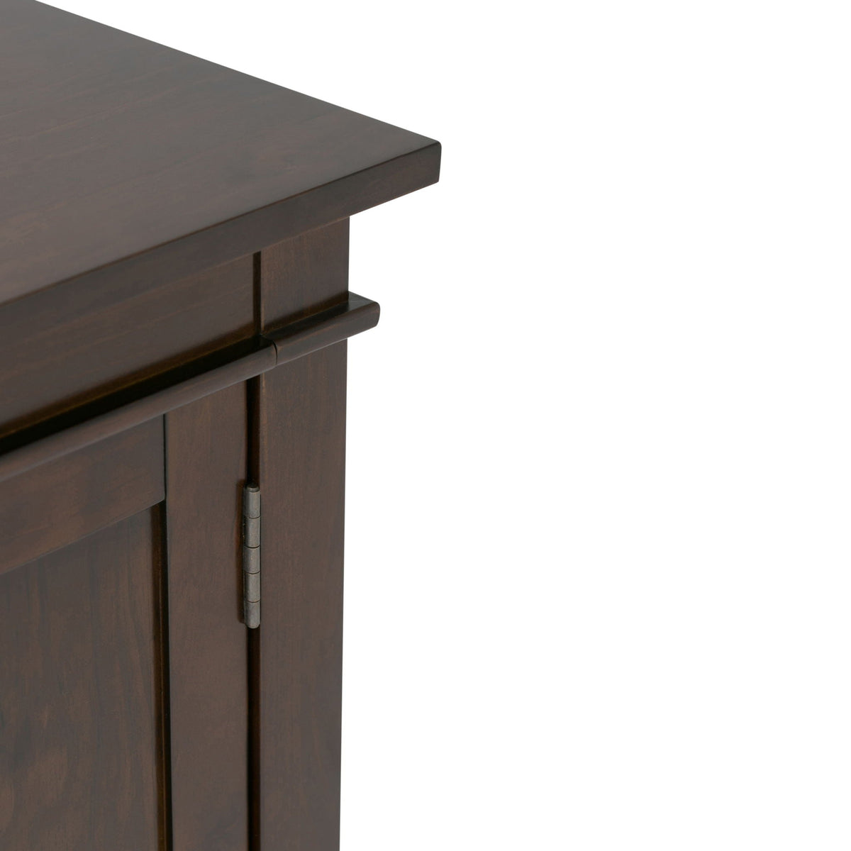 Solid Wood TV Media Stand with Ample Storage - Dark Brown