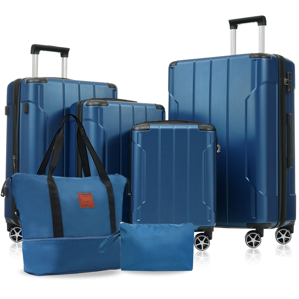 Hardshell 6-Piece Blue Luggage Set