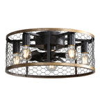 20" Industrial Caged Ceiling Fan with Remote Control