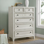 6 Drawer Chest with Smooth Slides - Black or White