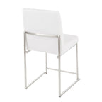 Fuji Contemporary High Back Dining Chair Set with Upholstered Seat - Multiple Colors
