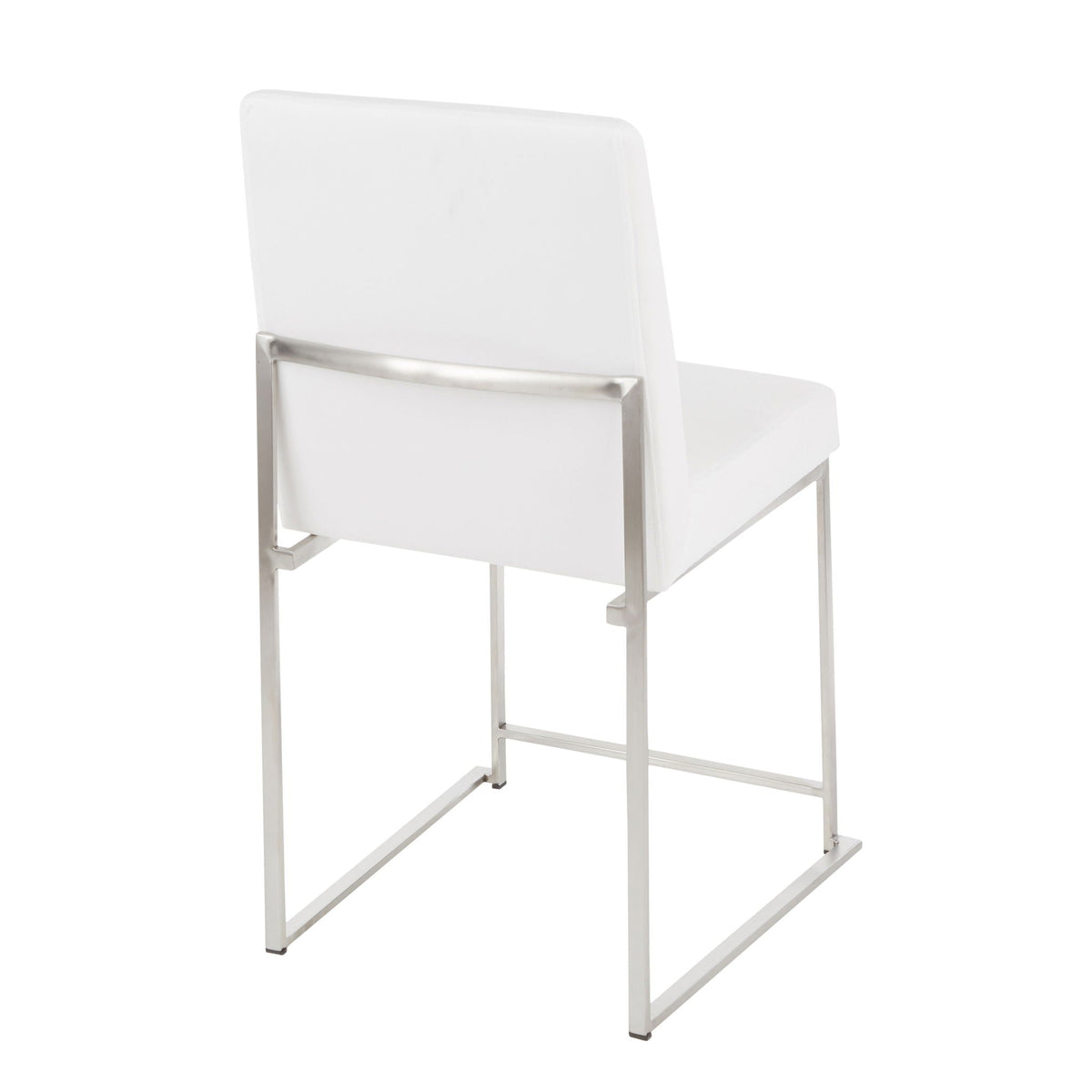 Fuji Contemporary High Back Dining Chair Set with Upholstered Seat - Multiple Colors