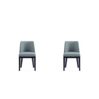 Upholstered Dining Chair Set with Solid Beech Frame - Dark Gray or Gray