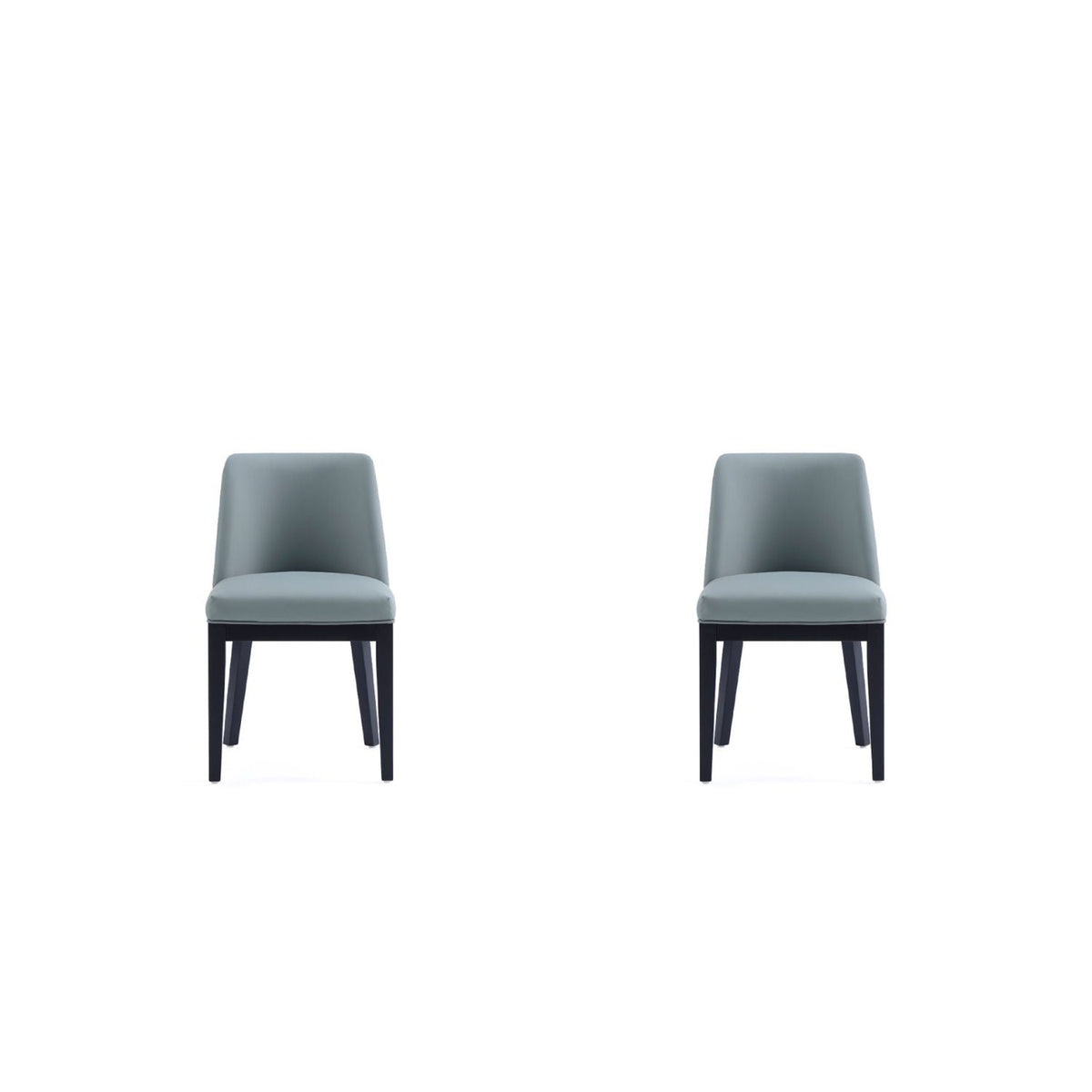 Upholstered Dining Chair Set with Solid Beech Frame - Dark Gray or Gray