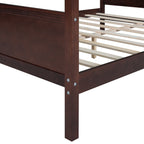Canopy Platform Bed with Headboard and Footboard, Slat Support Leg - Queen