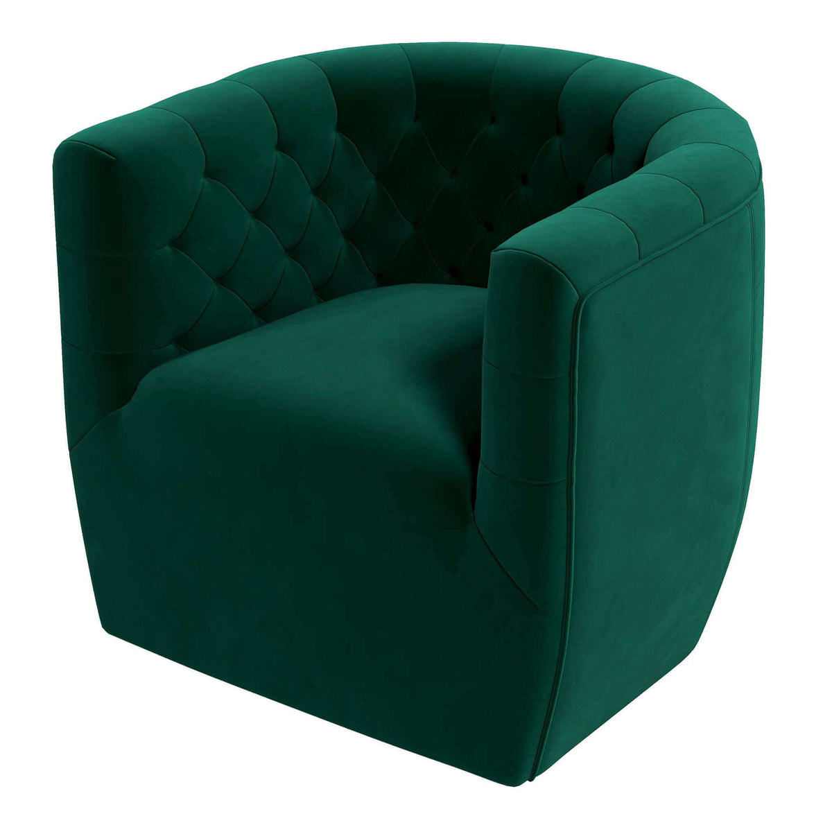 Ergonomic Design Swivel Chair with Tufted Accent - Multiple Colors