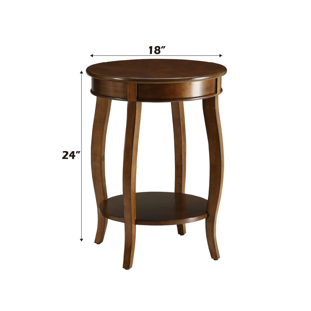 Storage Accent Table with Solid Wood Legs - Light Blue, Dark Brown, or White
