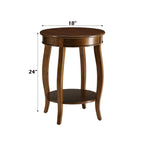 Storage Accent Table with Solid Wood Legs - Light Blue, Dark Brown, or White
