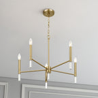 Courtyard 5 Light Candle Chandelier - Clear / Gold