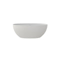 59" Solid Surface Soaking Bathtub with Freestanding Design - Matte White