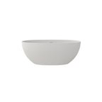 59" Solid Surface Soaking Bathtub with Freestanding Design - Matte White