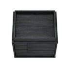 Modern Nightstand with Push to Open Drawers - Dark Gray, Dark Brown, or Light Brown