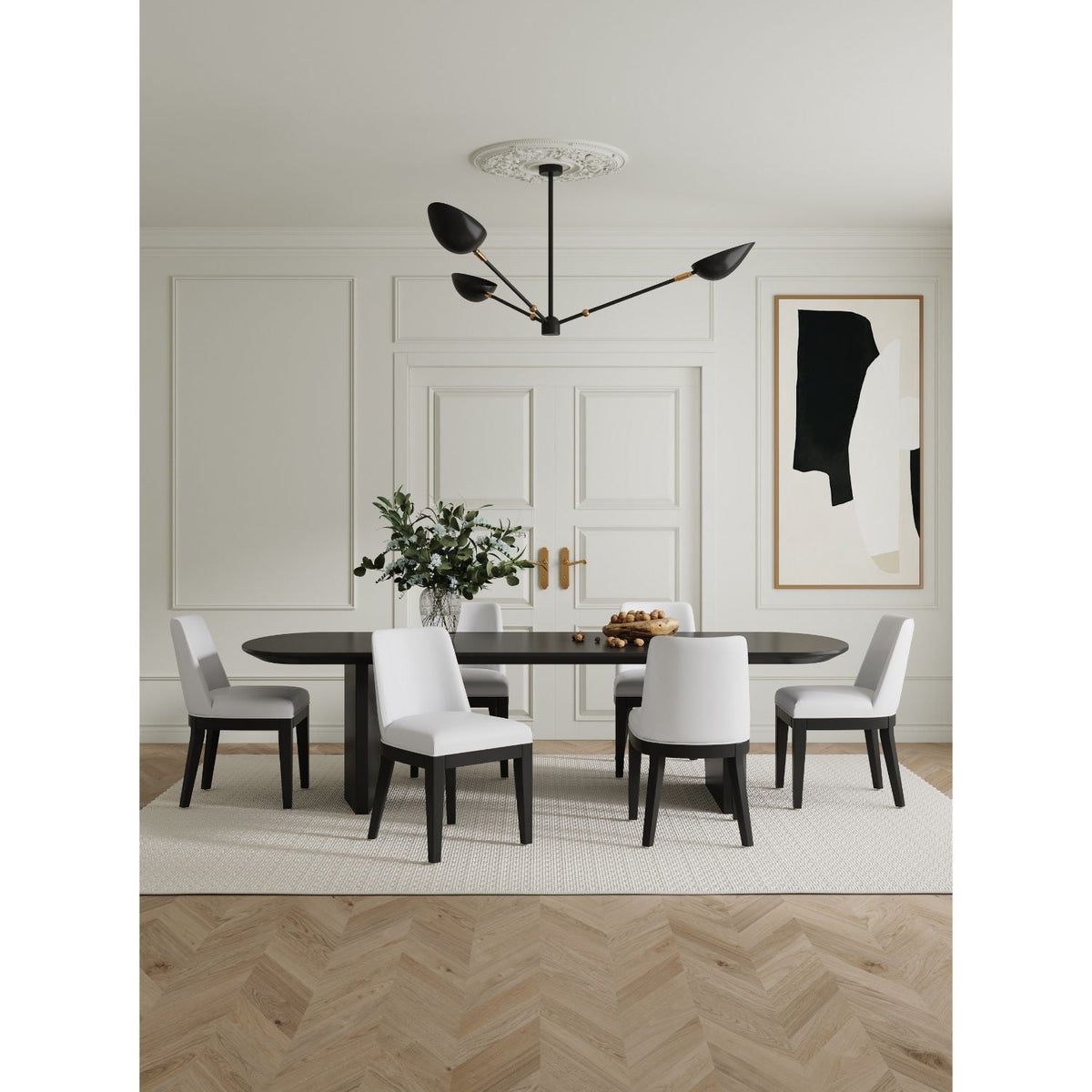 Upholstered Dining Chair Set with Solid Beech Wood Frame - Multiple Colors