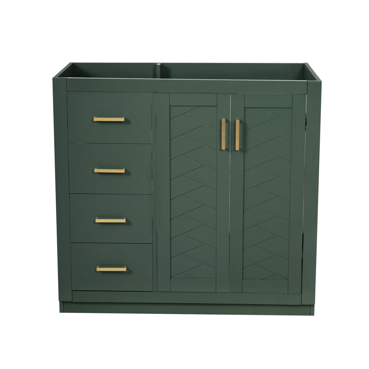 Retro Style Bathroom Vanity with Soft Closing Doors - Multiple Colors