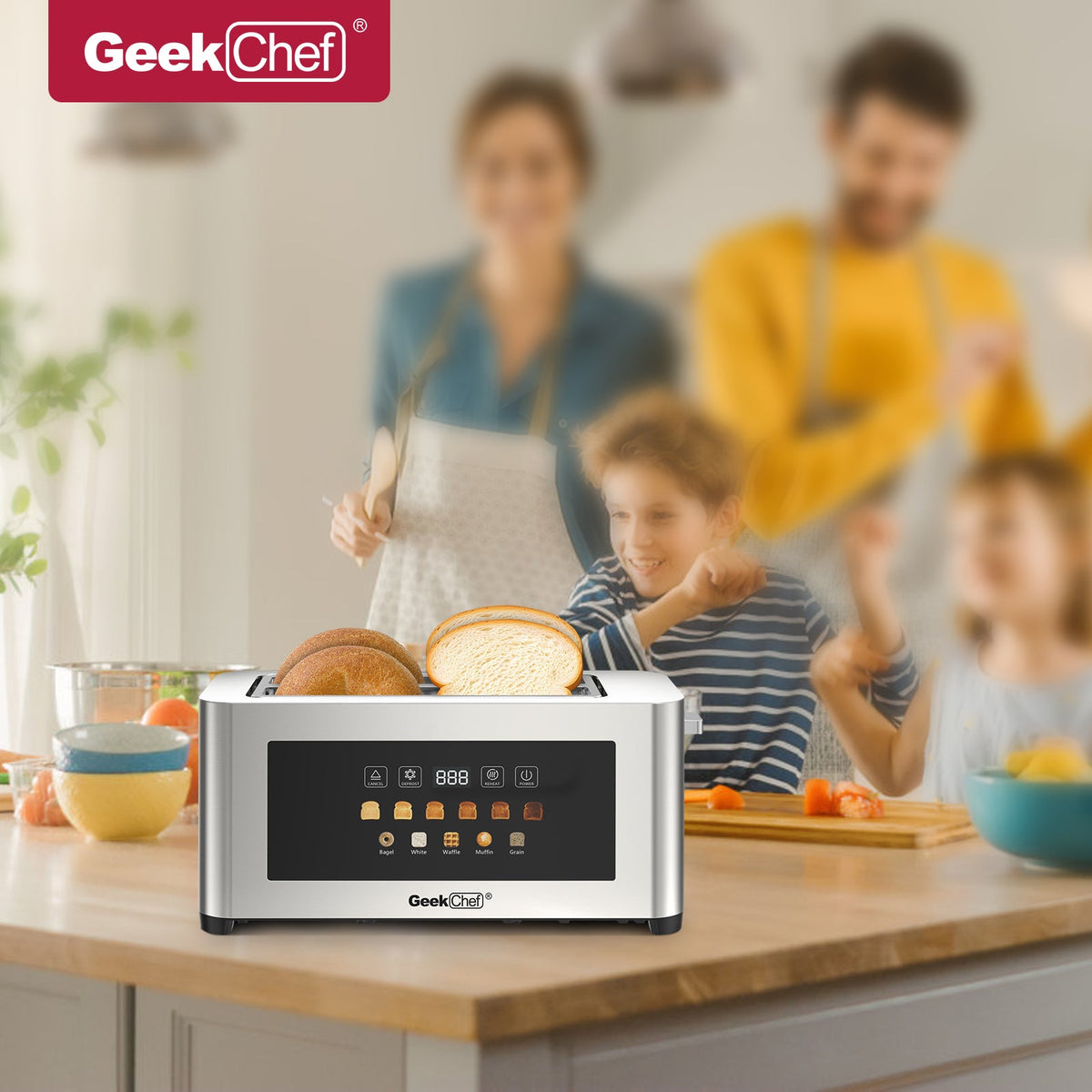 4-Slice Toaster with Extra-Wide Entrance - Stainless Steel
