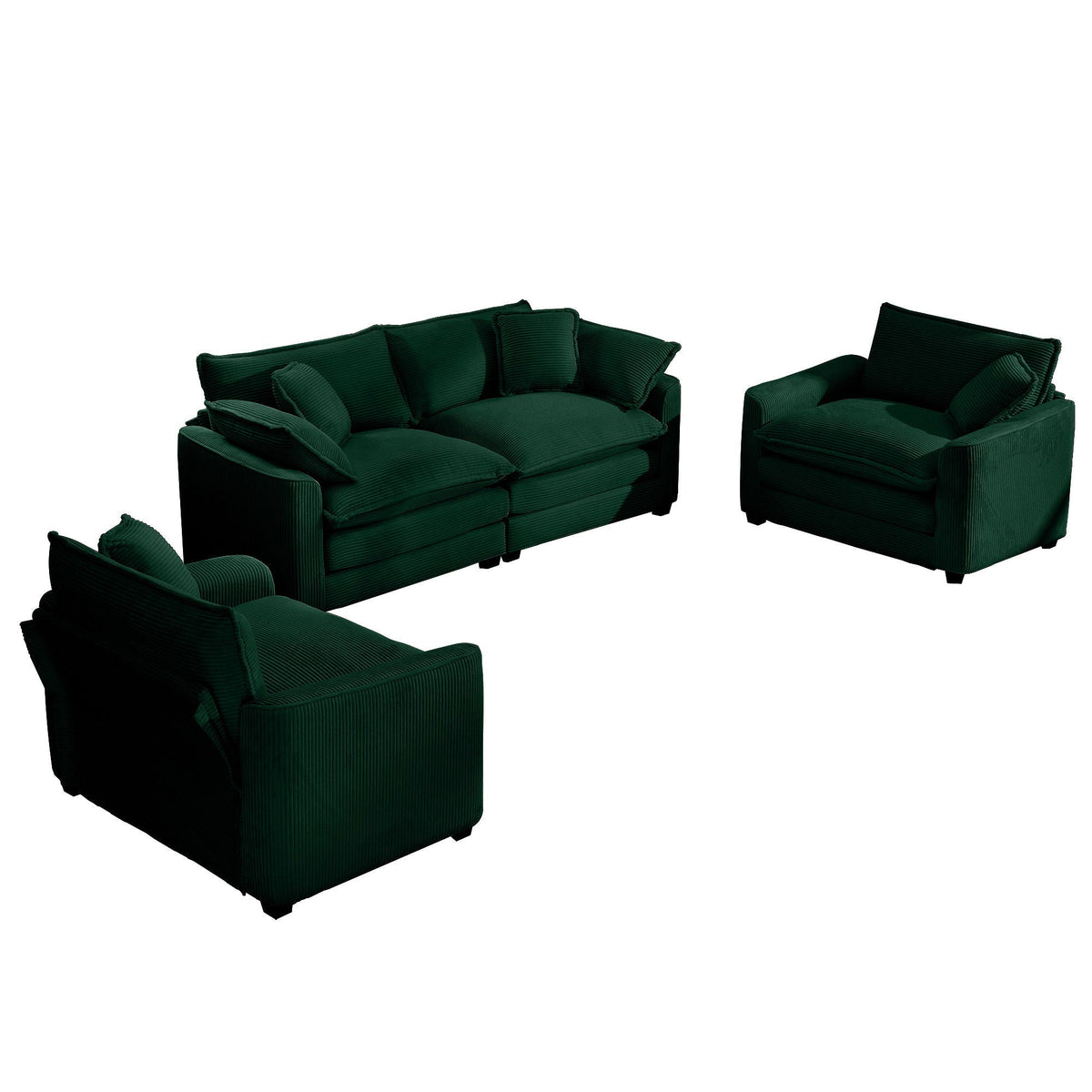 Oversized Deep-Seat Fabric Sofa & Chair Sets