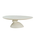 Lucky Stone Shaped Table with Sculptural Base – White, Black, or Gray