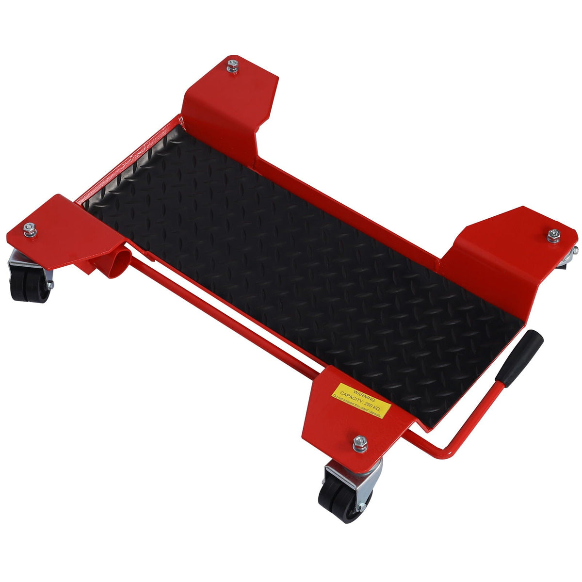 Metal Motorcycle Center Stand Move Dolly with 500 lb Capacity - Red
