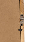 Rectangle Wood Farmhouse Wall Mirror with Reinforced Hanging Hook - Brown