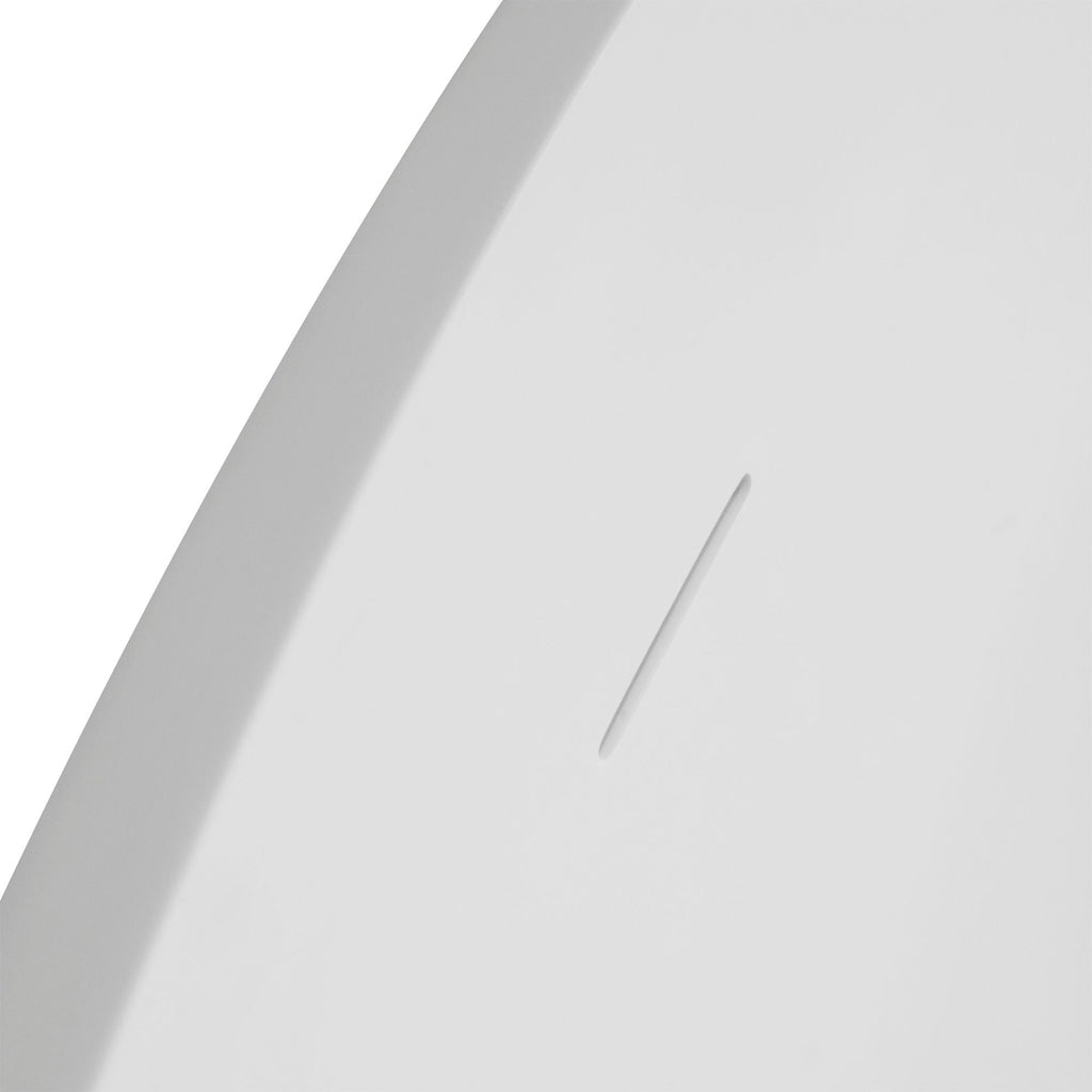 Freestanding Solid Surface Soaking Bathtub with Ergonomic Design – White or Black