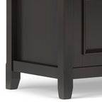 Low TV Media Stand with Adjustable Shelf - Hickory Brown