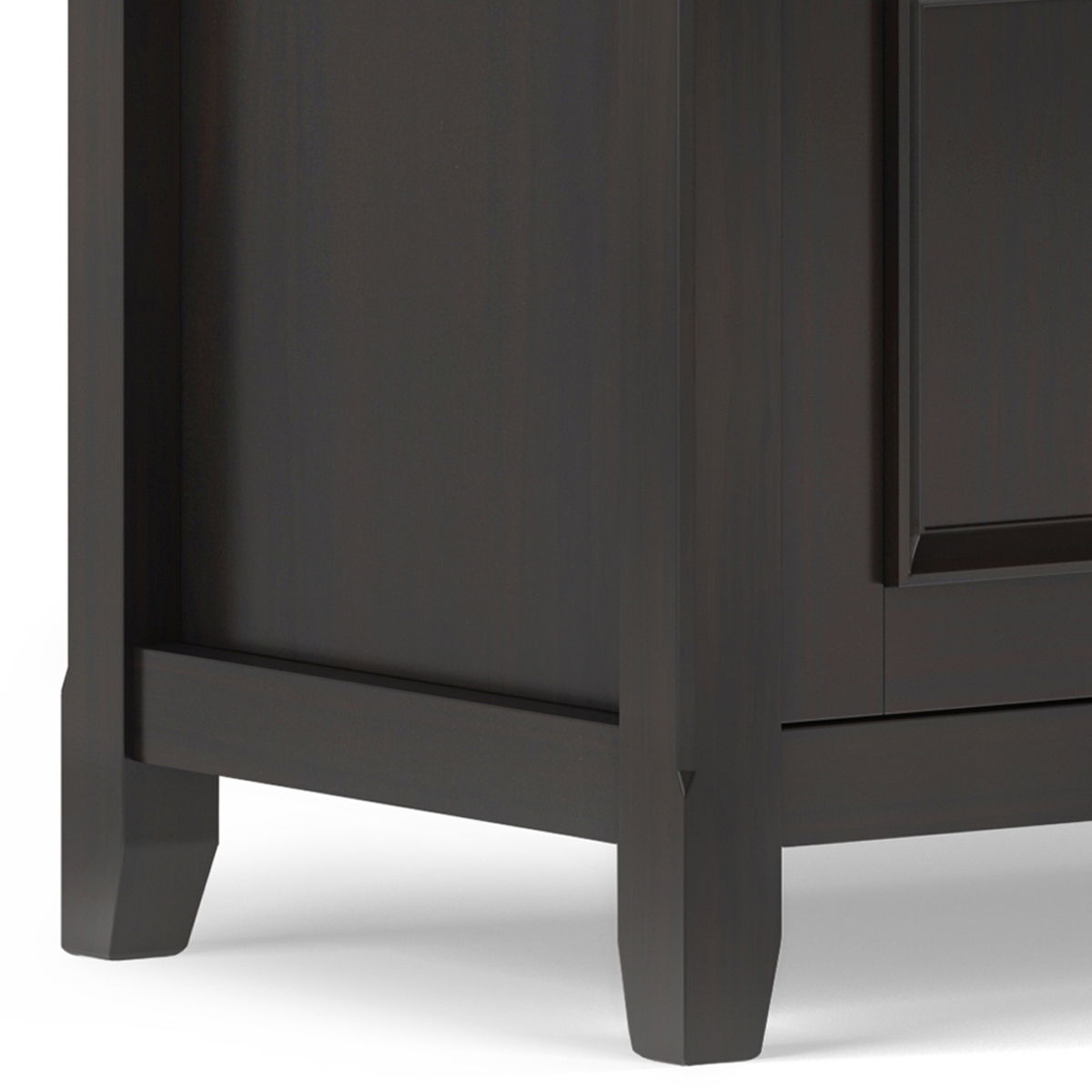 Low TV Media Stand with Adjustable Shelf - Hickory Brown