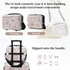 PC+ABS Hardside Luggage Set with Digital Lock - Pink Flower Print
