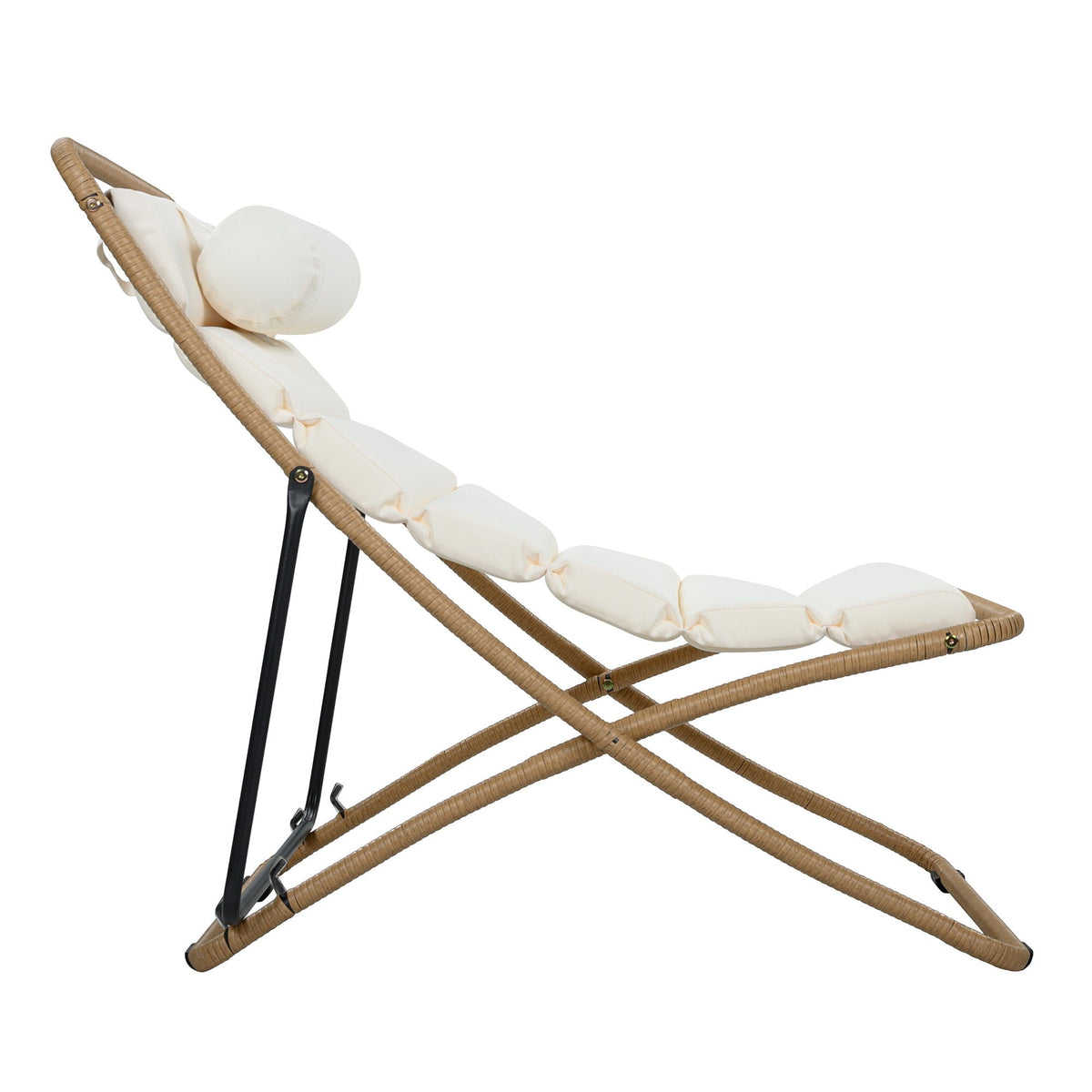 Outdoor Folding Chair Set with Adjustable Backrest – Black or Yellow