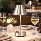 Rechargeable LED Table Lamp with Touch Switch - Gold or Pearl Silver