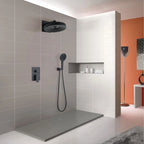 Matte Black Concealed Shower System with Dual Control Valve - Matte Black