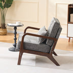 Upholstered Living Room Chair with Curved Armrests - Choice of Color