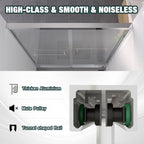 Aluminum Frame Double Sliding Shower Door with Clear Tempered Glass - Chrome