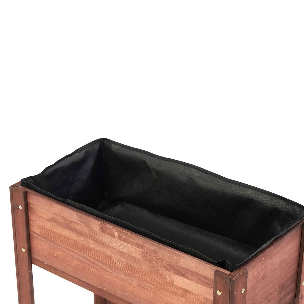 Solid Wood Raised Garden Bed with Legs - Available in Gray, Dark Gray, Dark Brown
