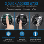 Biometric Keypad Riflesafe with Dual Access Security - Black