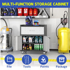 Sturdy Metal Tool Cabinet with Drawer & Locking Doors - Mobile Garage Storage
