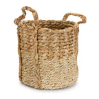 Seagrass basket w handles (set of 2)