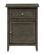 1 Drawer / 1 Door Nightstand with Durable Wood Construction - Multiple Colors