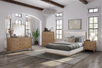 Light Brown Mirror with Metal Accents - 46" W x 1.5" D x 38" H