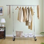 Heavy Duty Rolling Clothes Rack with 600 lbs Capacity - Iron
