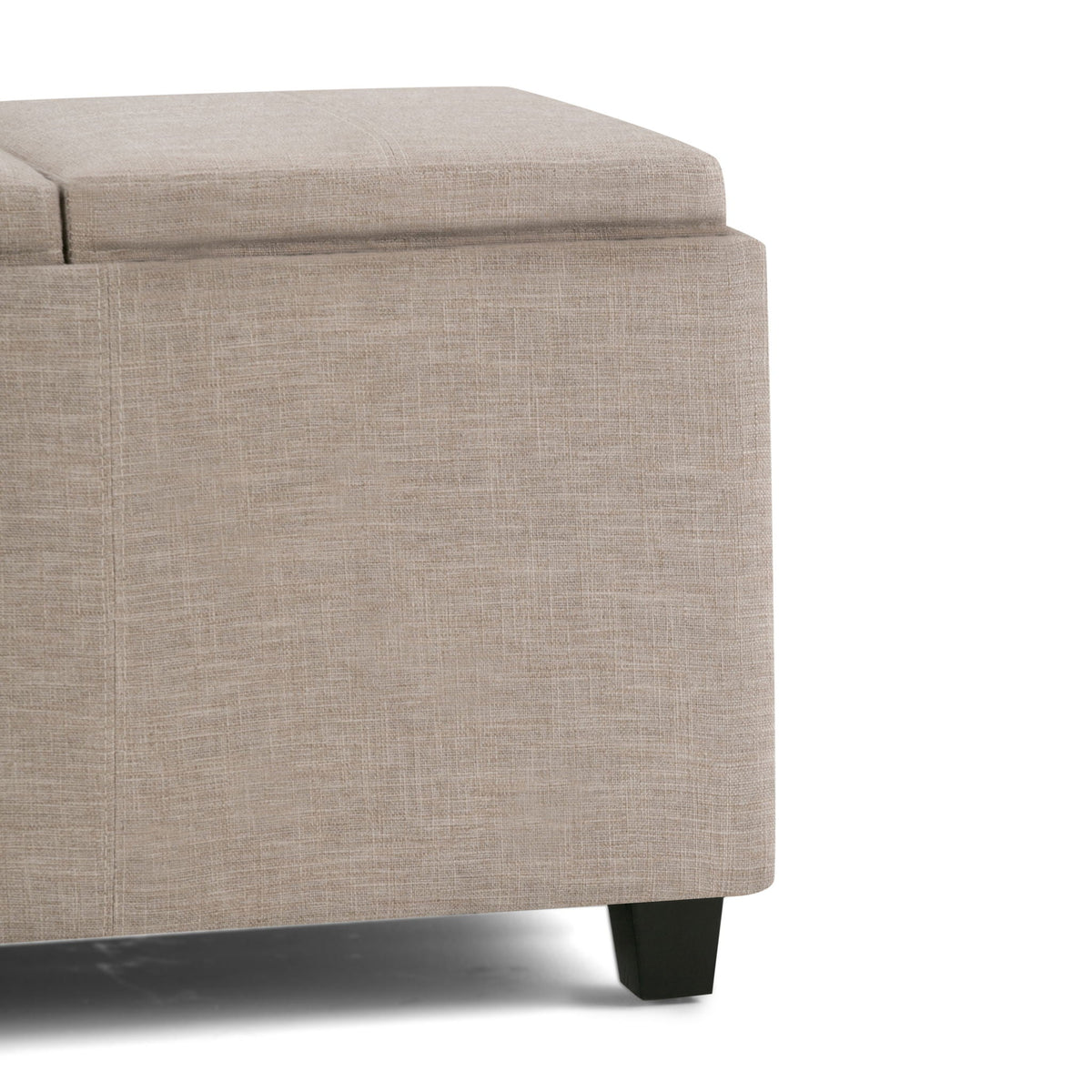 Avalon Upholstered Storage Ottoman with Flip-Over Serving Trays - Multiple Colors