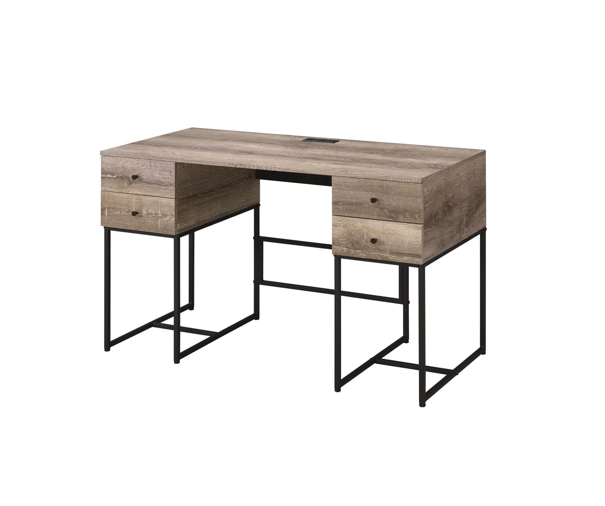 Desirre Writing Desk with USB Port - Oak