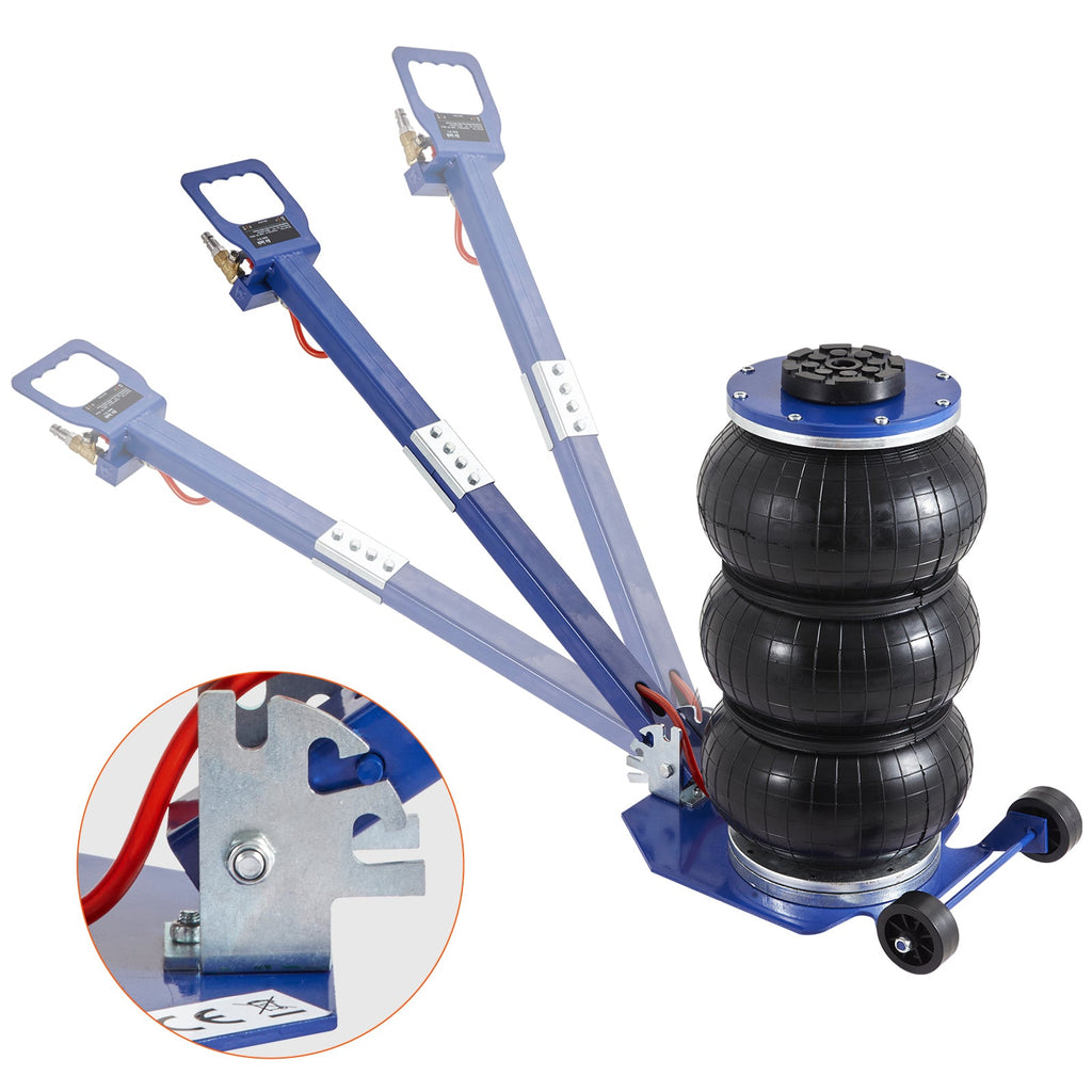 3 Ton Triple Bag Air Jack with Fast Lifting System - Blue