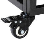 Heavy Duty Dog Crate with Lockable Wheels - Black
