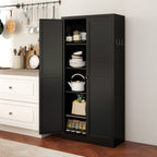 Kitchen Pantry Cabinet With 4 Adjustable Shelves